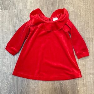 Hanna Andersson Beautiful Red Velvet Dress - 6-12 Months